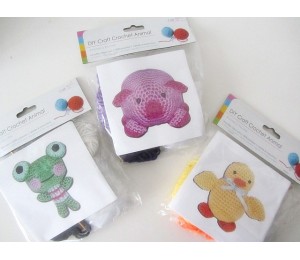 Häkelpaket - Schwein, Frosch oder Ente